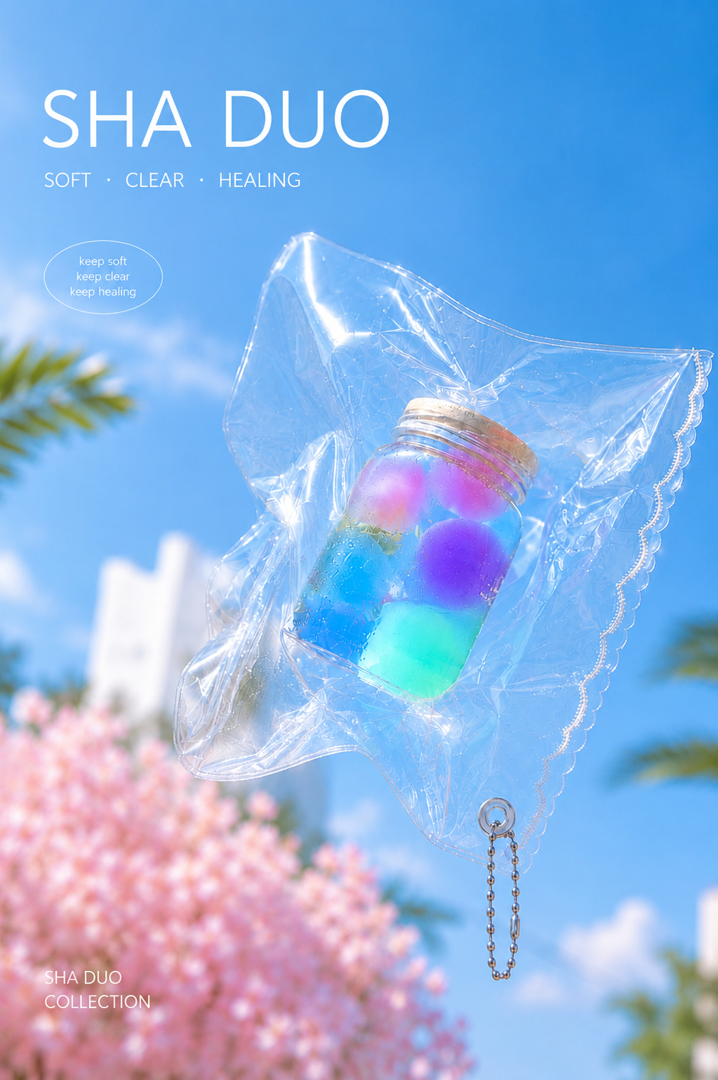 SHADUO Clear Series Healing Cloud Jar squishy