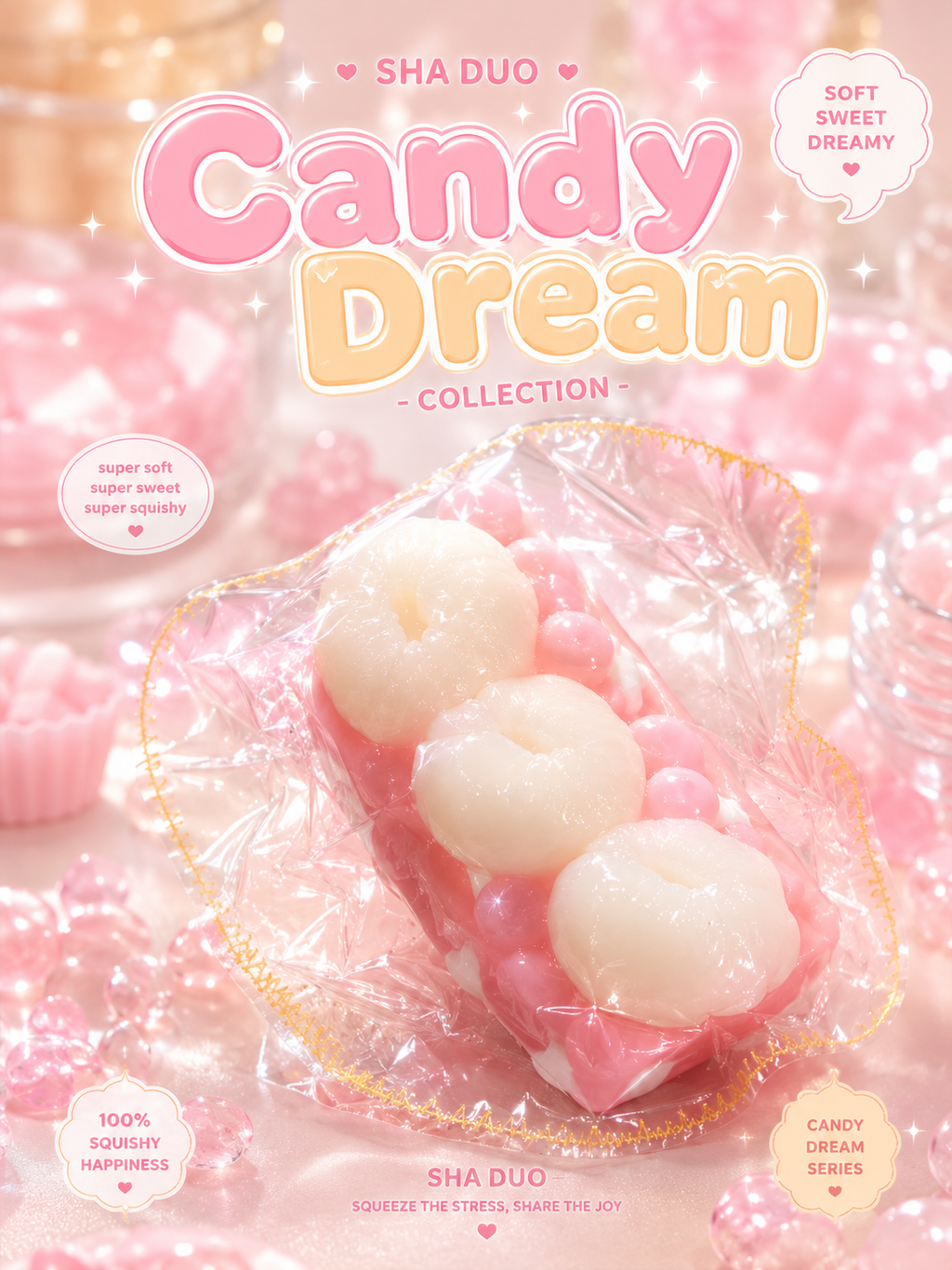 Sweet Lychee Trio Squishy