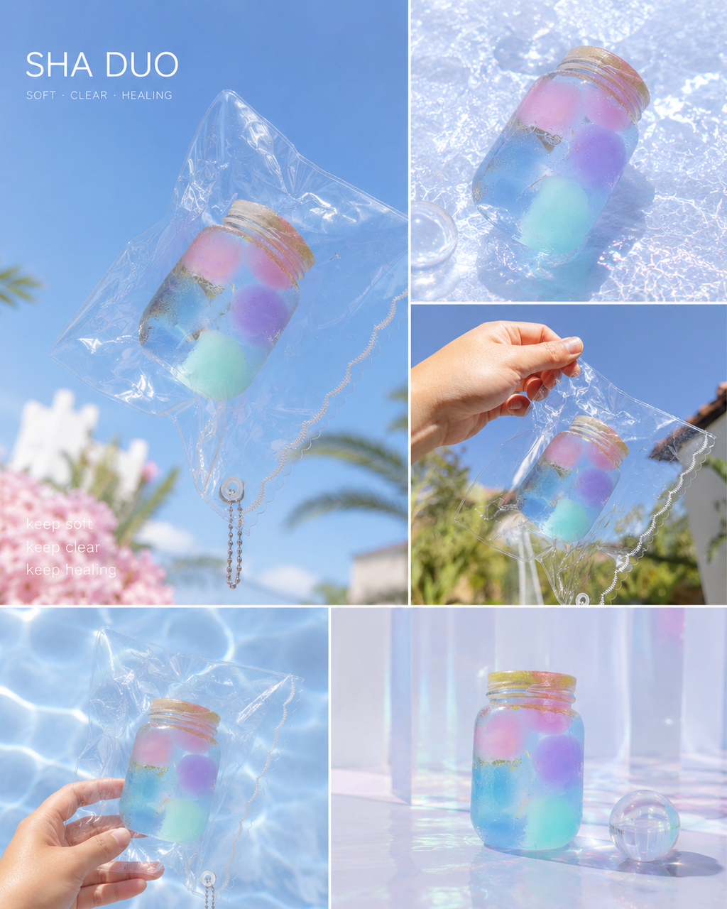 SHADUO Clear Series Healing Cloud Jar squishy