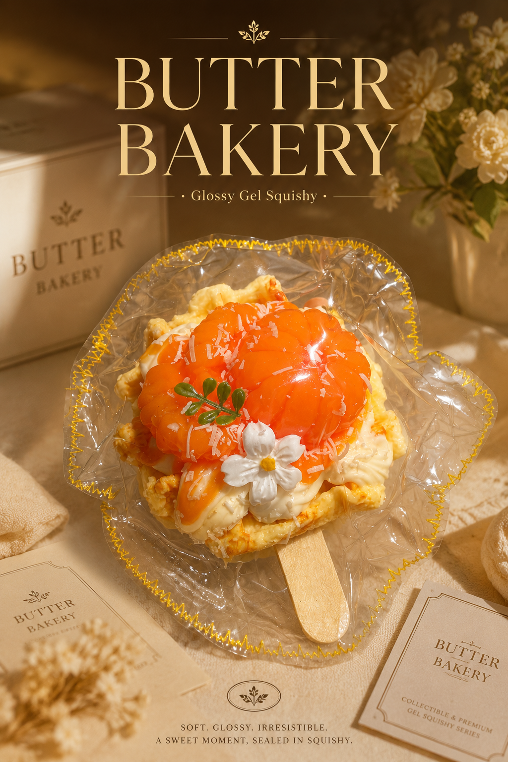 Butter Bakery Glossy Mandarin Popsicle Squishy