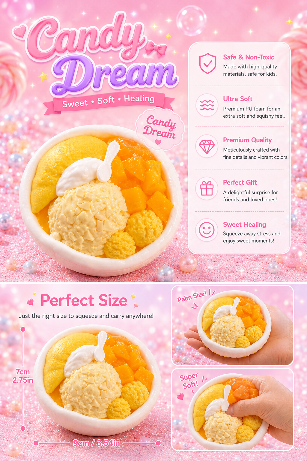 Mango Dream Cream Cake Squishy Toy