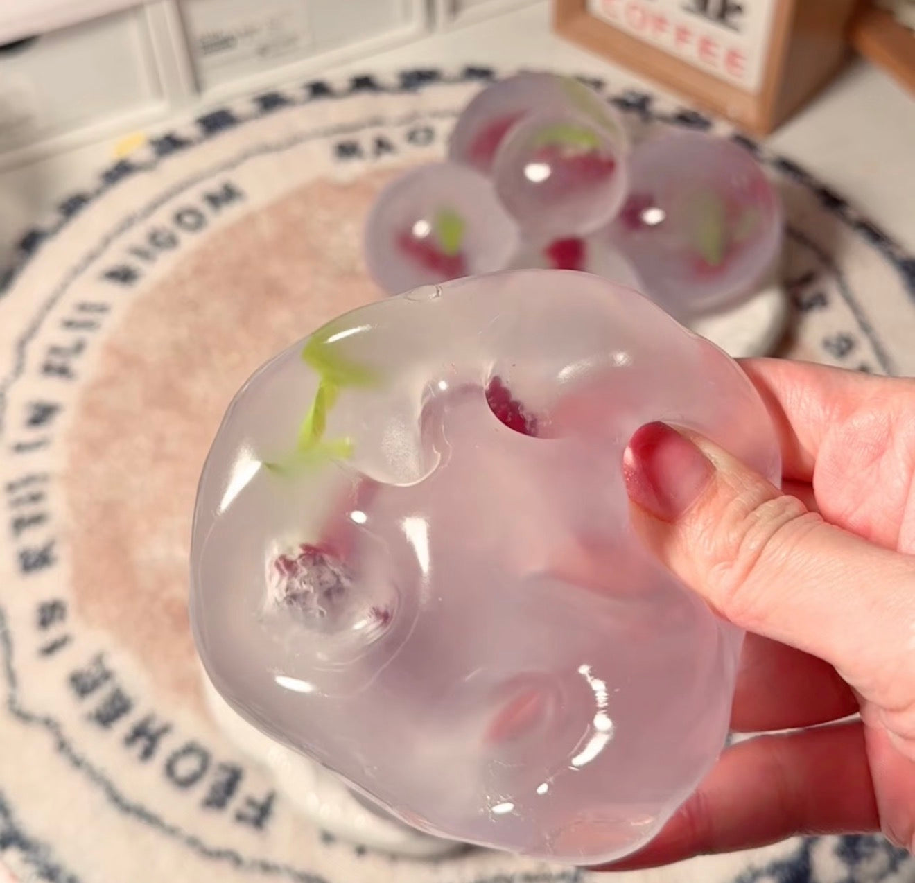 [Touch Me] flowers Blossom Clear Crystal Ball Squishy