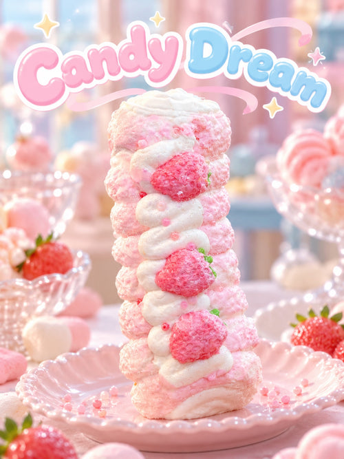 Candy Dream Strawberry Roll Squishy