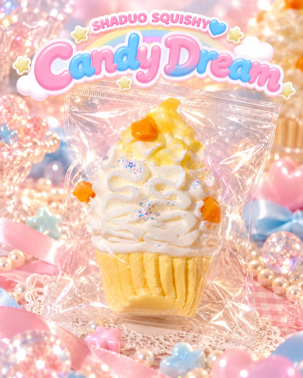 Candy Dream mango cupcake squishy, AI cover