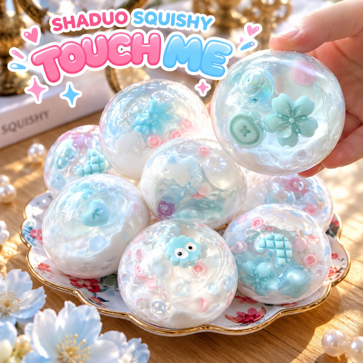 SHADUO Touch Me Series Milky Cloud Malt Sugar Squishy - Sensory Toy