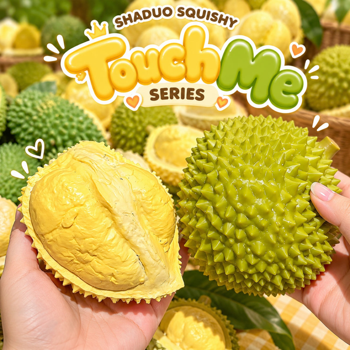 SHADUO Touch Me Series durian squishy, hard crunchy sensory toy