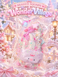 SHADUO SQUISHY Wonder Village Collector's Edition Pink Glitter Bunny Squishy - tall pink glitter bunny squishy with gingham bow