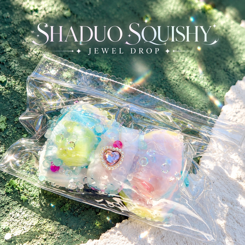 Jewel Drop heart bow squishy, real photo