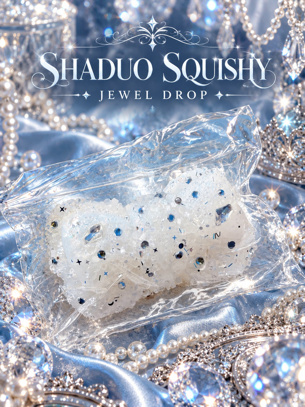 Jewel Drop crystal bow squishy, AI cover