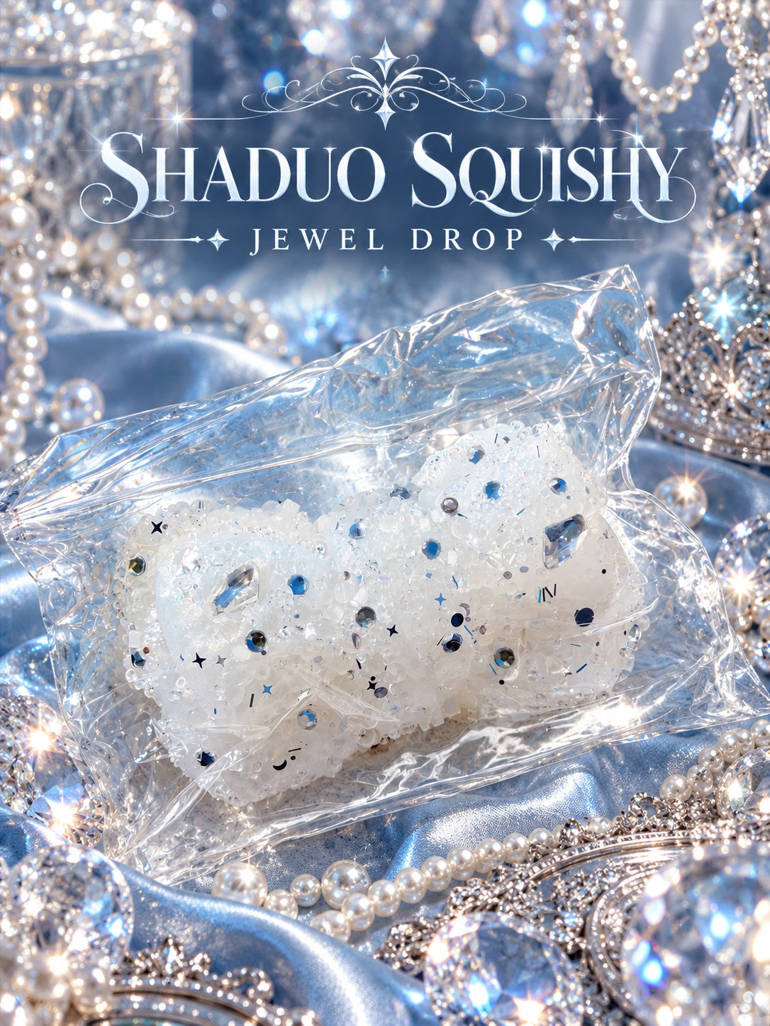 Jewel Drop crystal bow squishy, AI cover