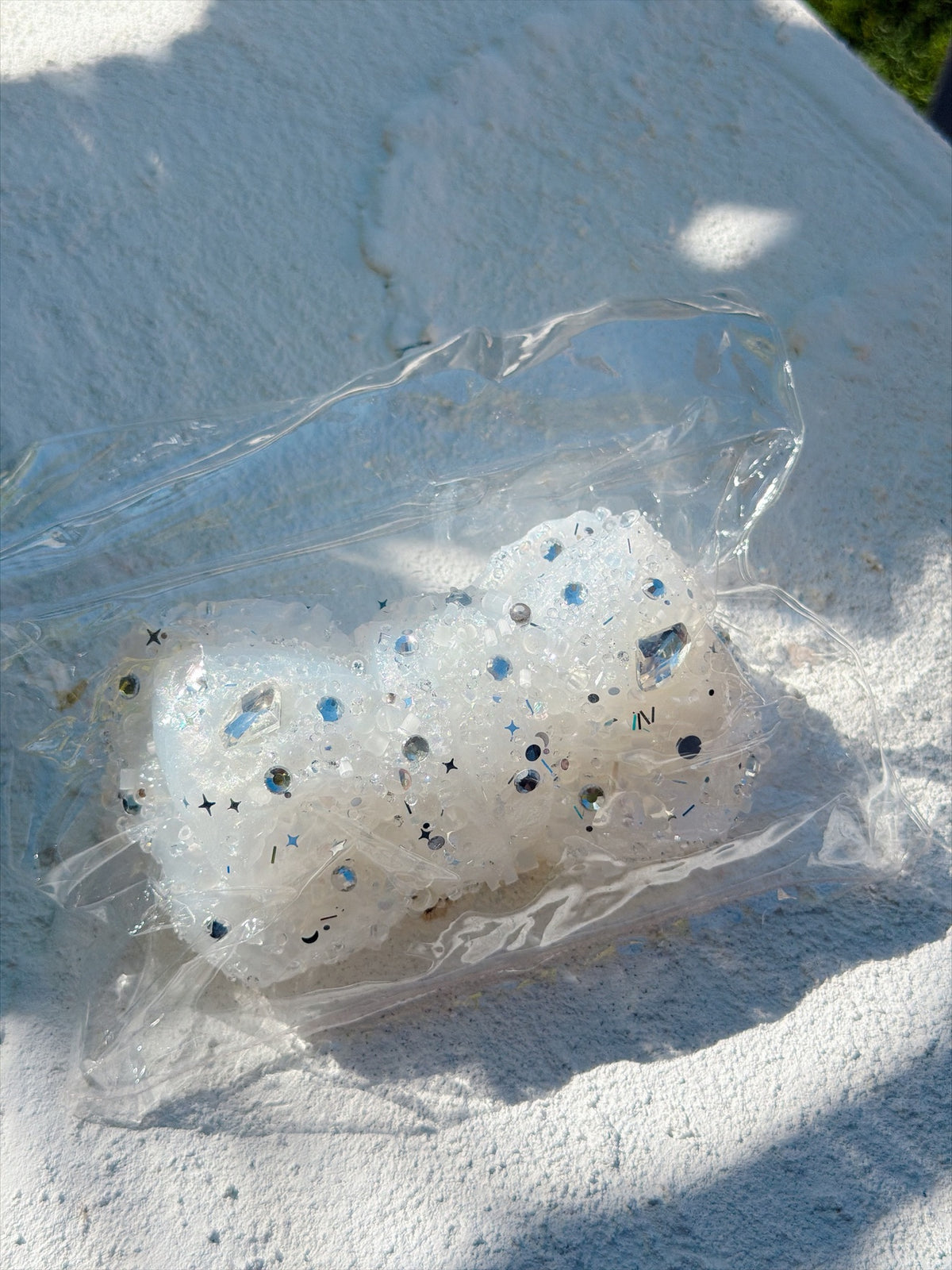 Jewel Drop crystal bow squishy, real photo