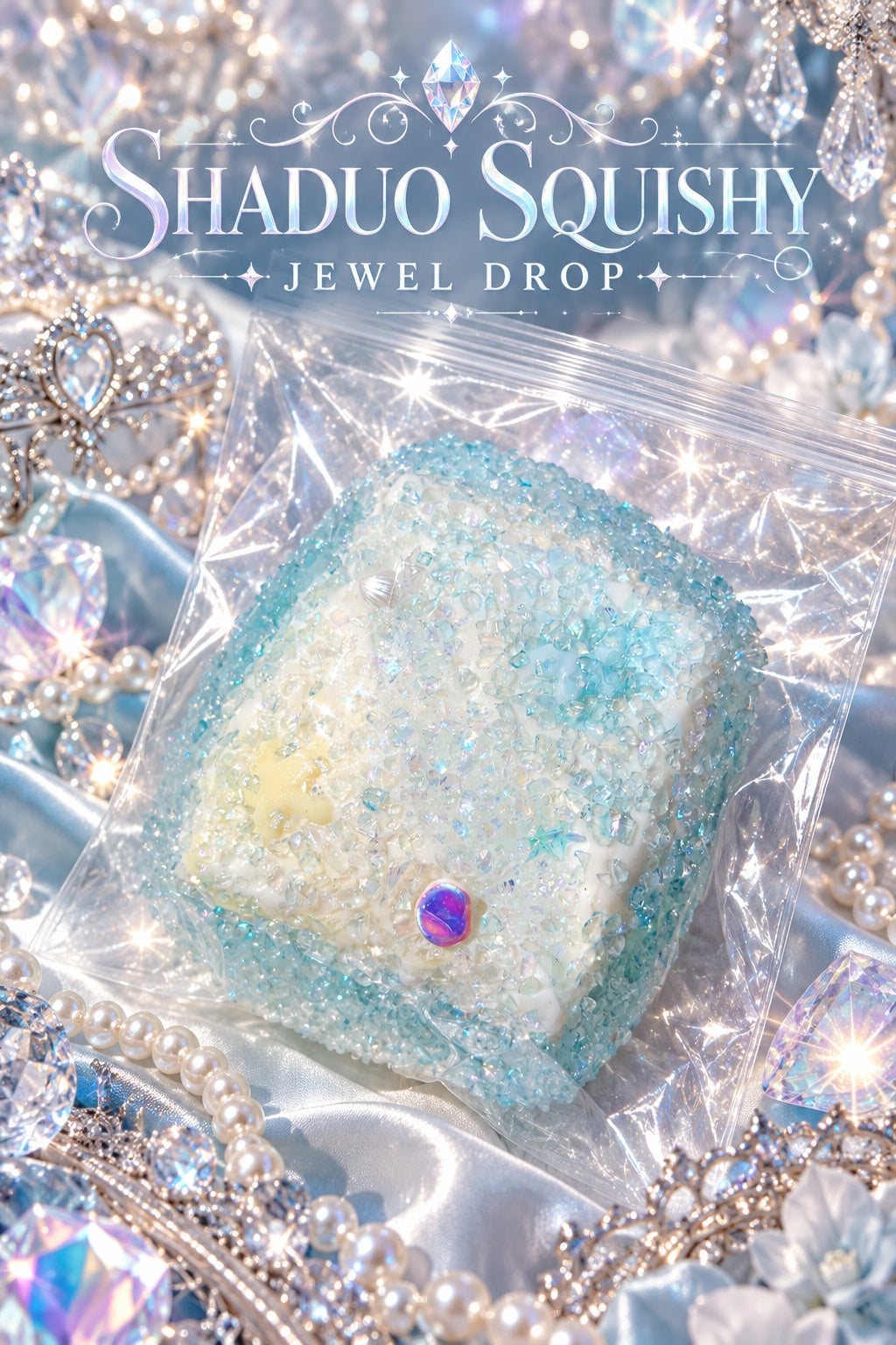 Jewel Drop crystal square squishy, AI cover