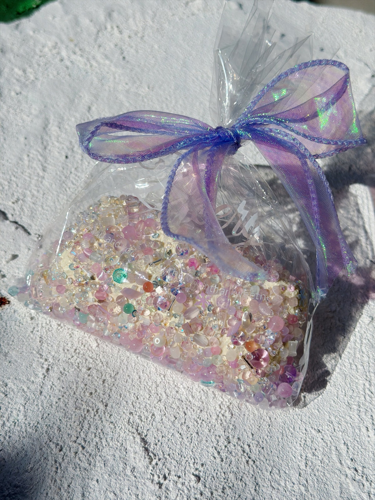 Jewel Drop bead squishy, purple