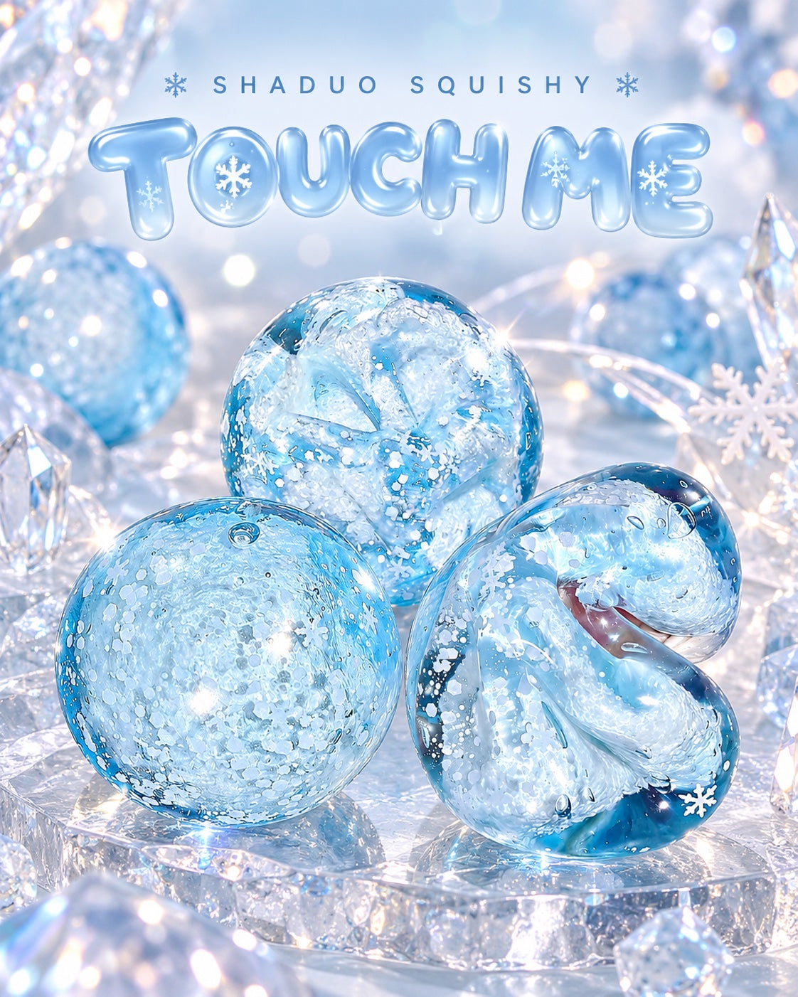 Touch Me Blue Snowflake Ball cover