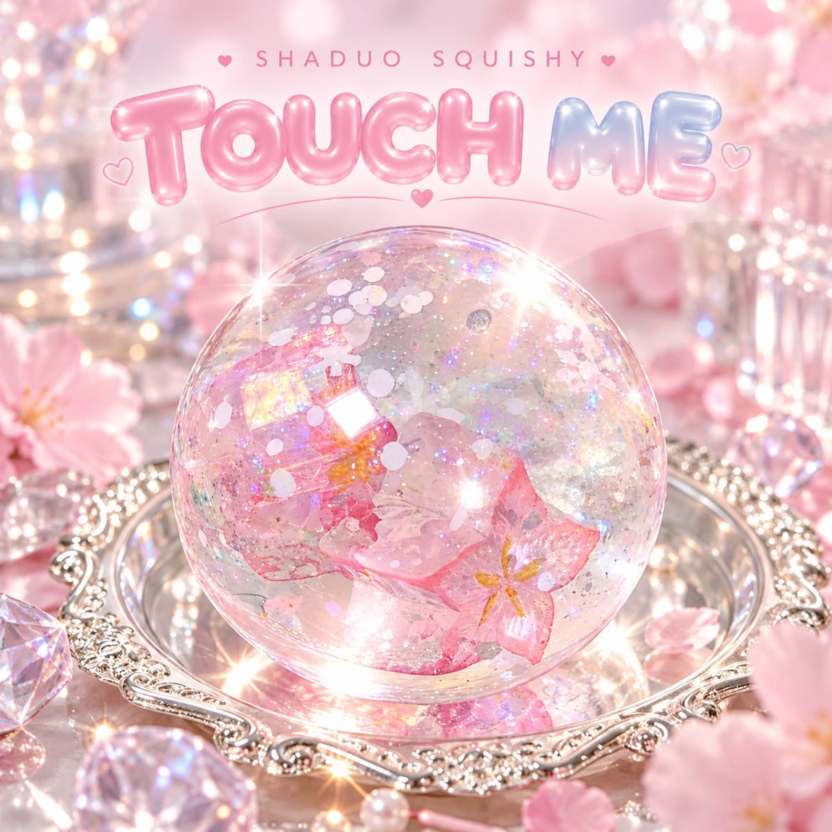 Touch Me Clear Sakura Glitter Ball cover