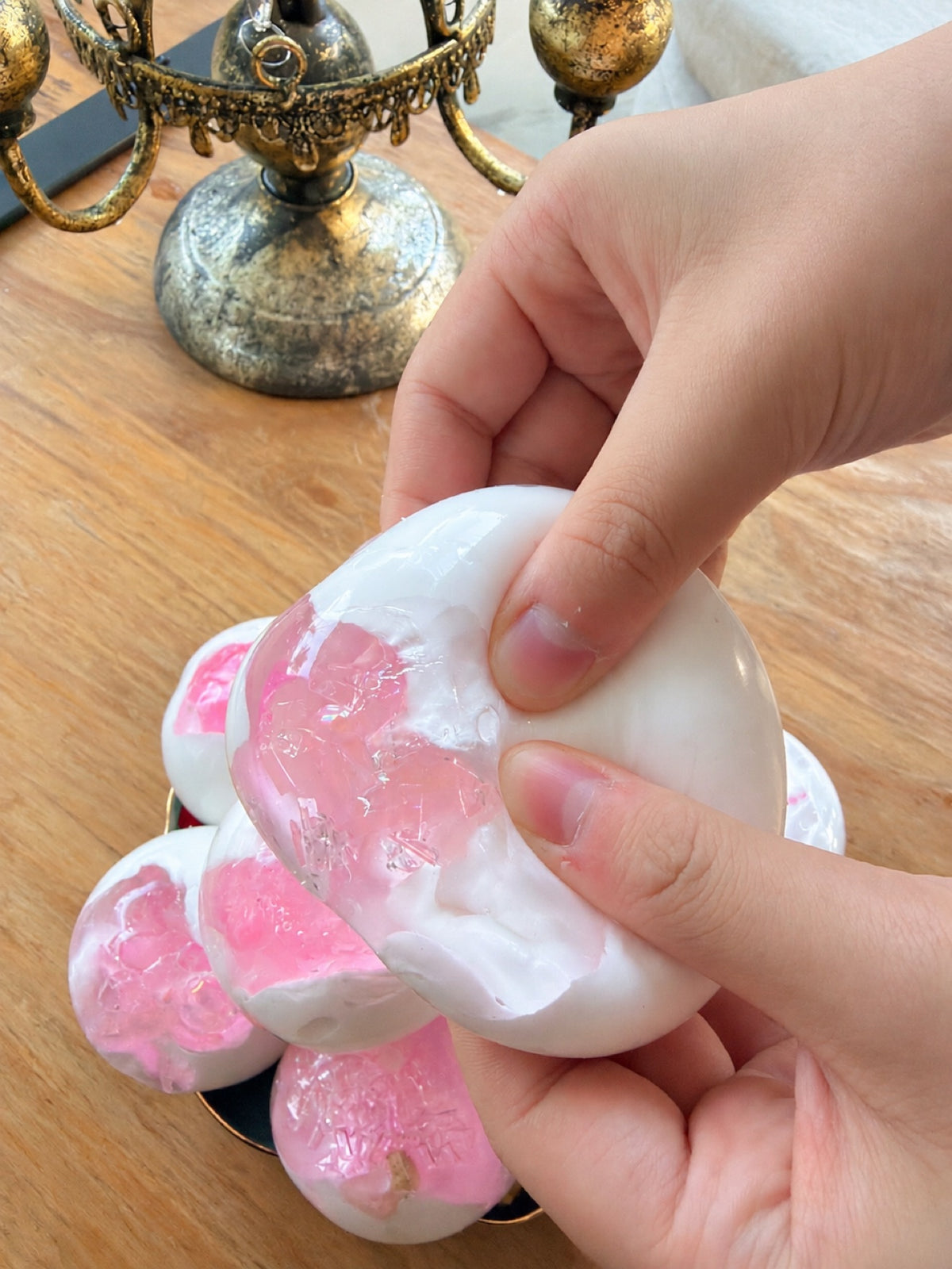SHADUO Touch Me Series Pink Cloud Malt Sugar Squishy - Sensory Toy