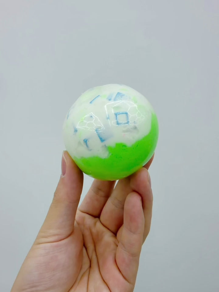 Touch Me Series Two-Tone Crunchy Ball Squishy Green squeeze demo