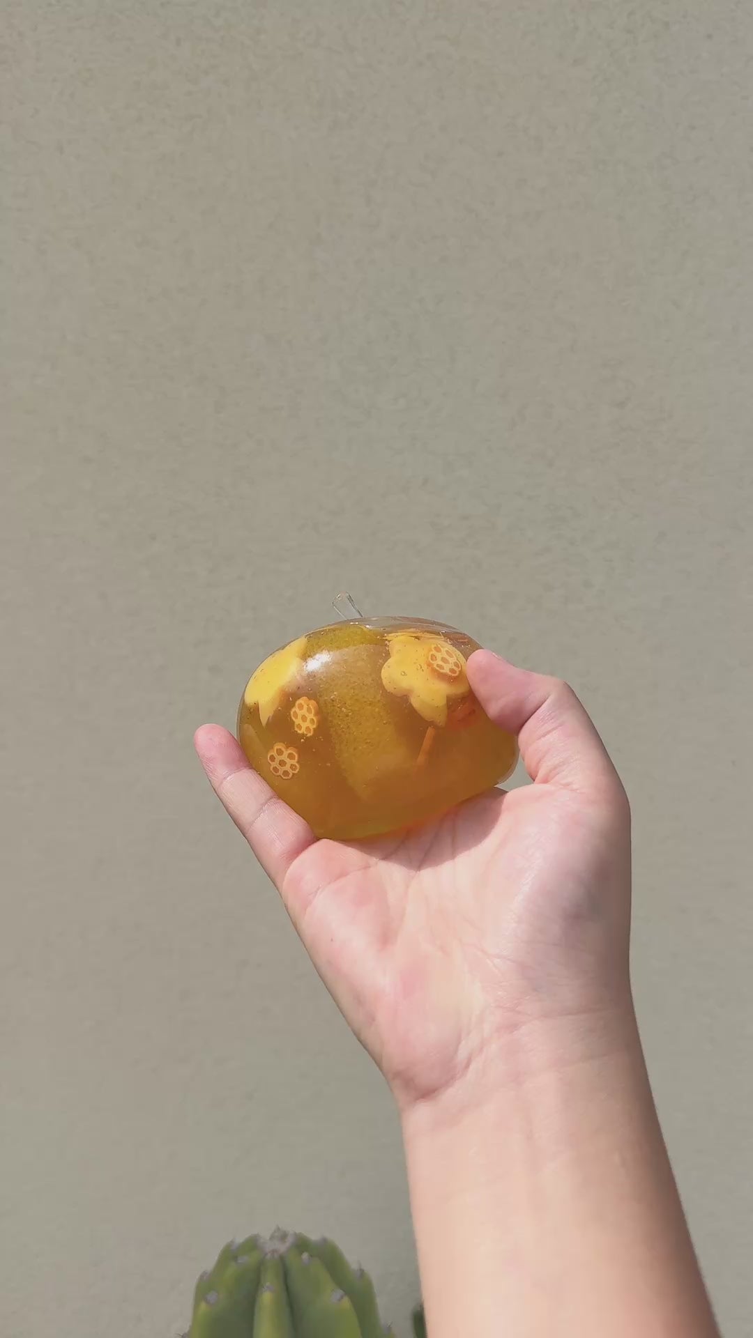 [Touch Me] Amber Honeycomb Apple Squishy
