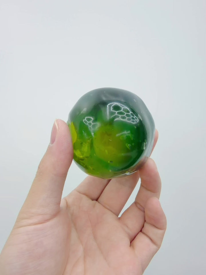 Touch Me Series Vaseline Green Plum Ball Squishy squeeze demo