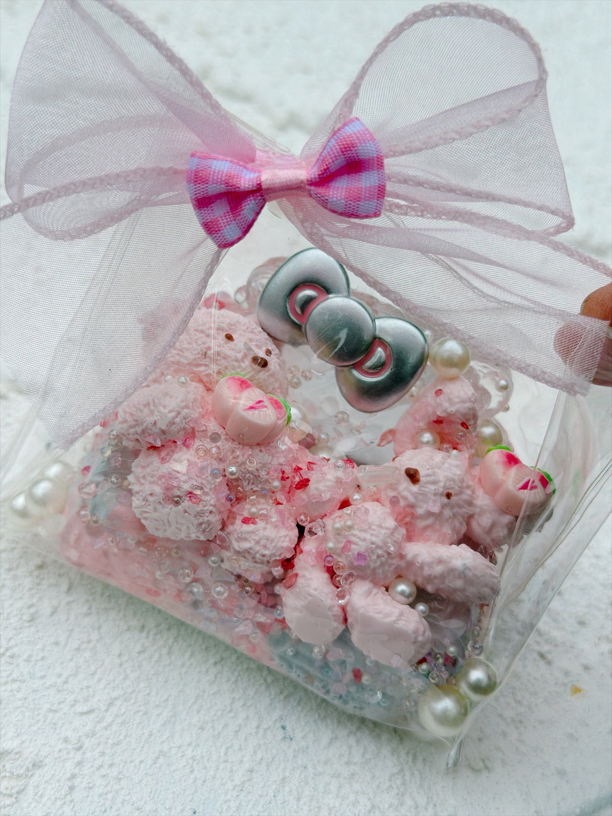 SHADUO SQUISHY Wonder Village Sakura Peach Squishy Bag - real product photo