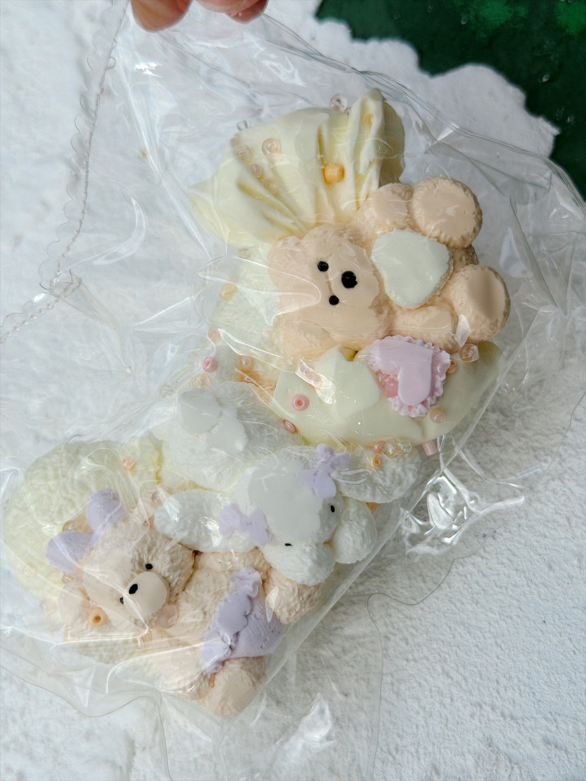 SHADUO SQUISHY Wonder Village Collector's Edition Cream Teddy Bow Squishy - real product photo, front