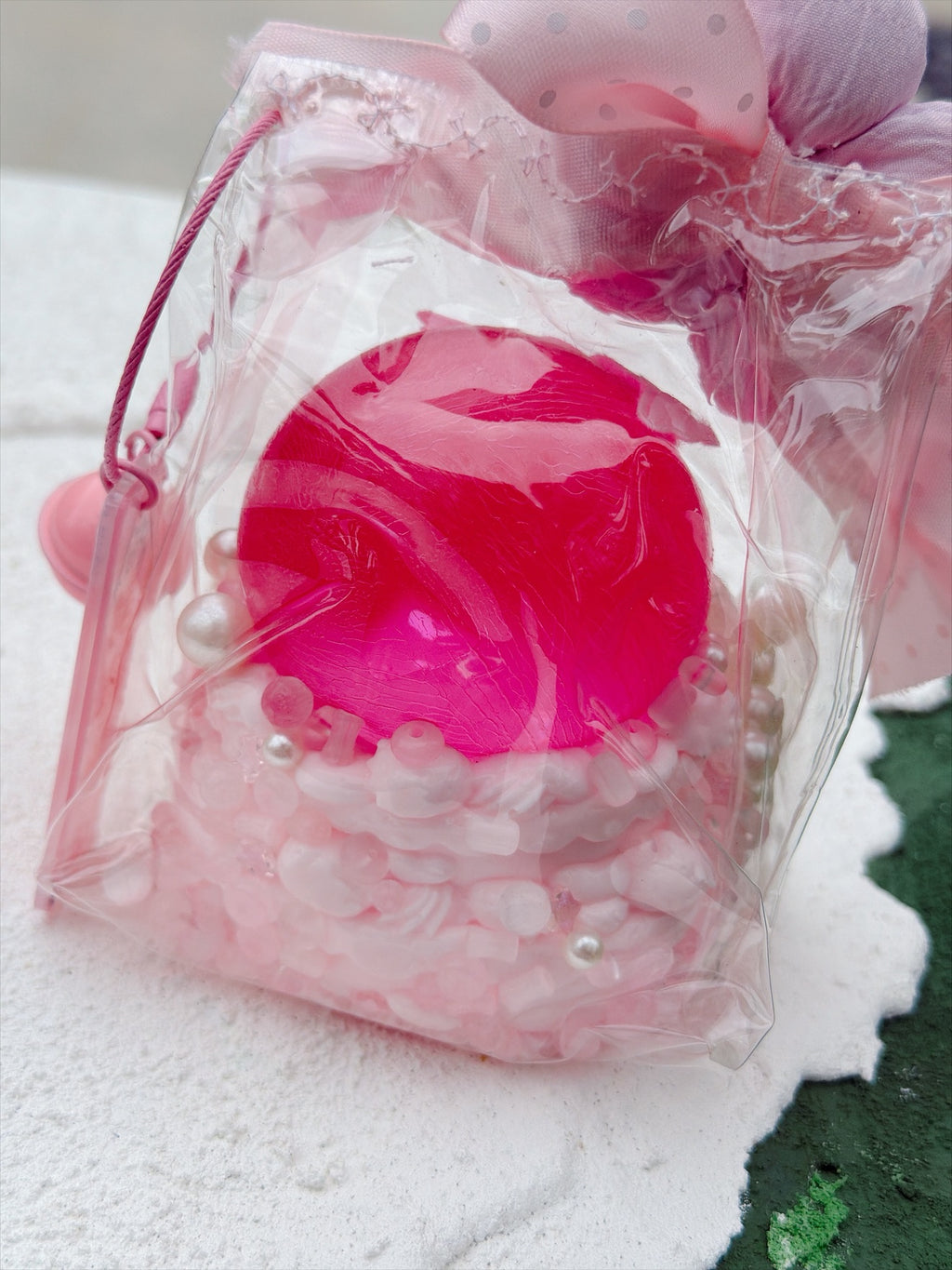 SHADUO SQUISHY Wonder Village Pink Blossom Squishy Bag - real product photo, back view
