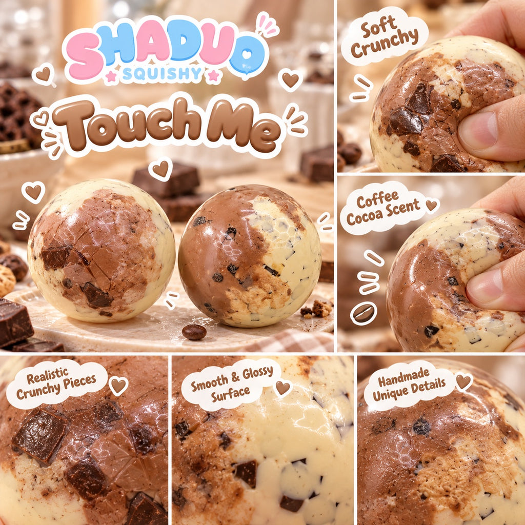 Touch Me Series Coffee Cocoa Soft Crunchy Ball Squishy detail views