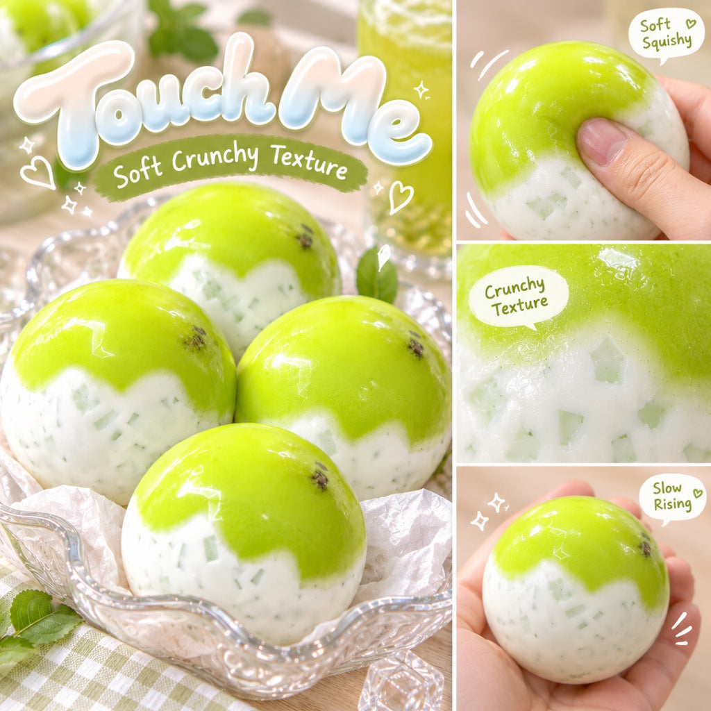 Touch Me Series Melon Ball Squishy detail views