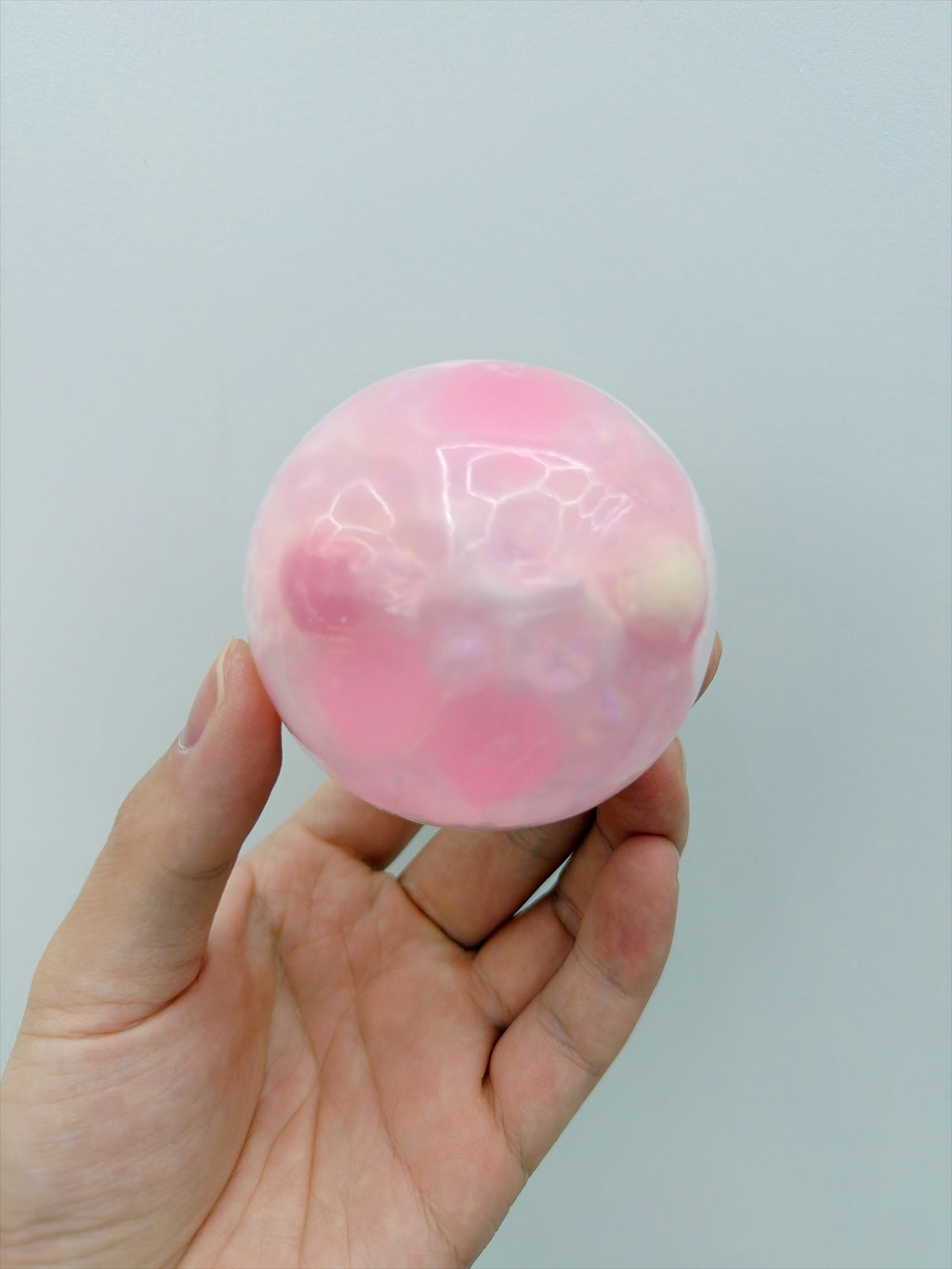 Real Touch Me Vaseline & soft crunchy ball squishy, bead side close-up
