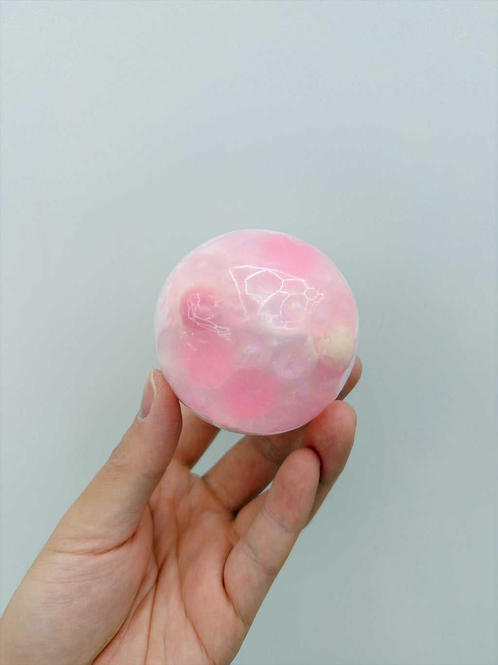 Real Touch Me Vaseline & soft crunchy ball squishy, bead side in hand