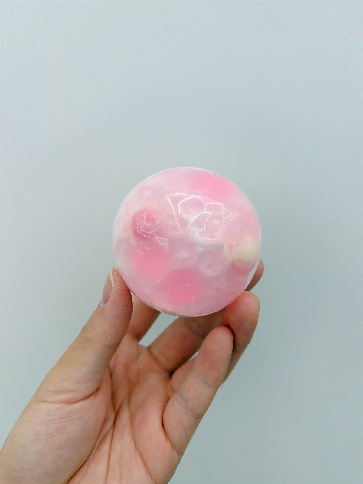 Real Touch Me Vaseline & soft crunchy ball squishy, bead side in hand