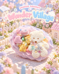 Wonder Village bear bun squishy in a miniature village scene