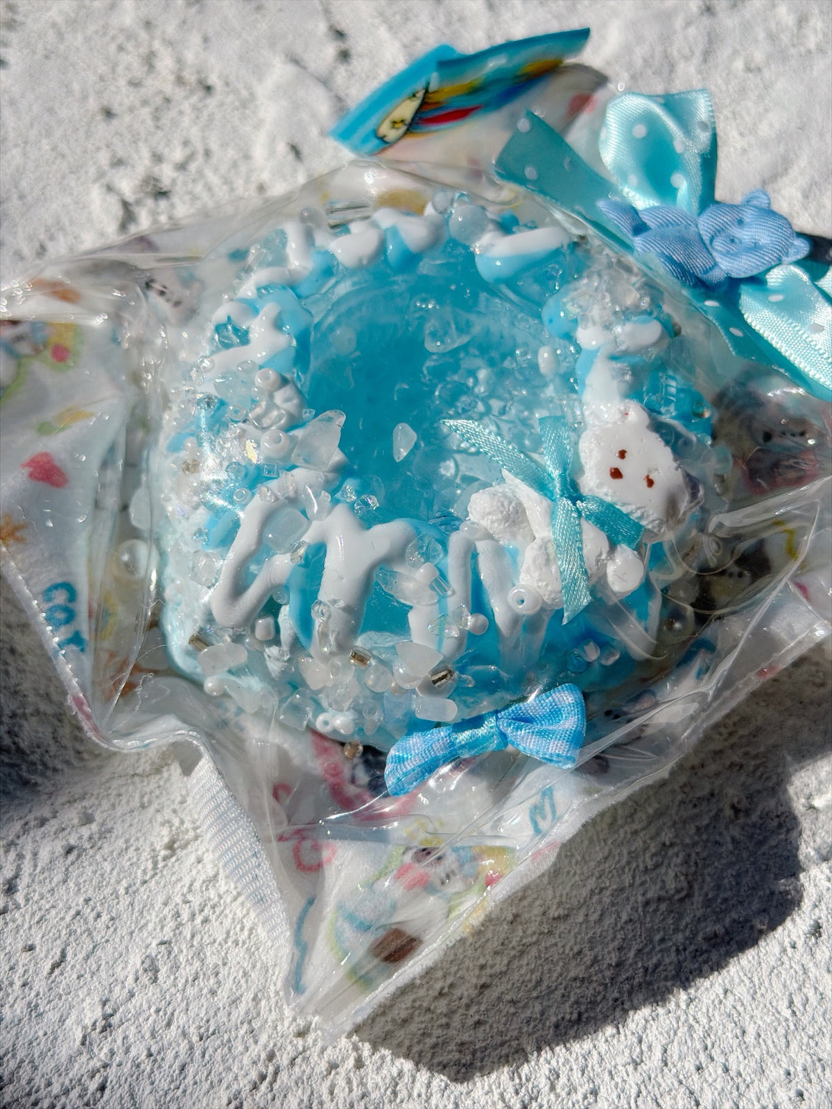 Wonder Village blue ring squishy, real photo