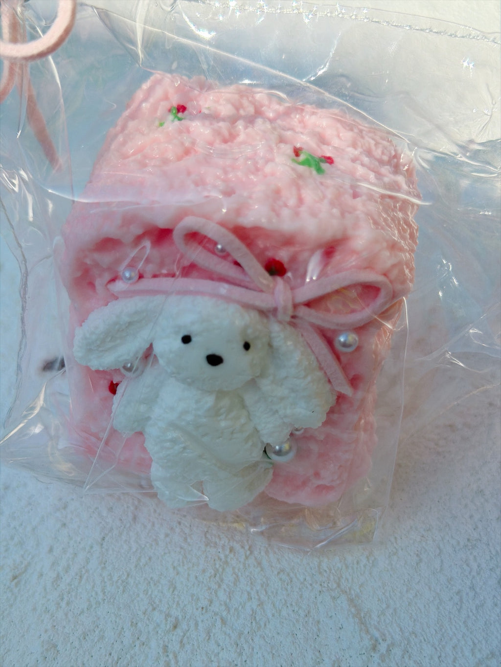 Wonder Village bunny cube squishy, close-up