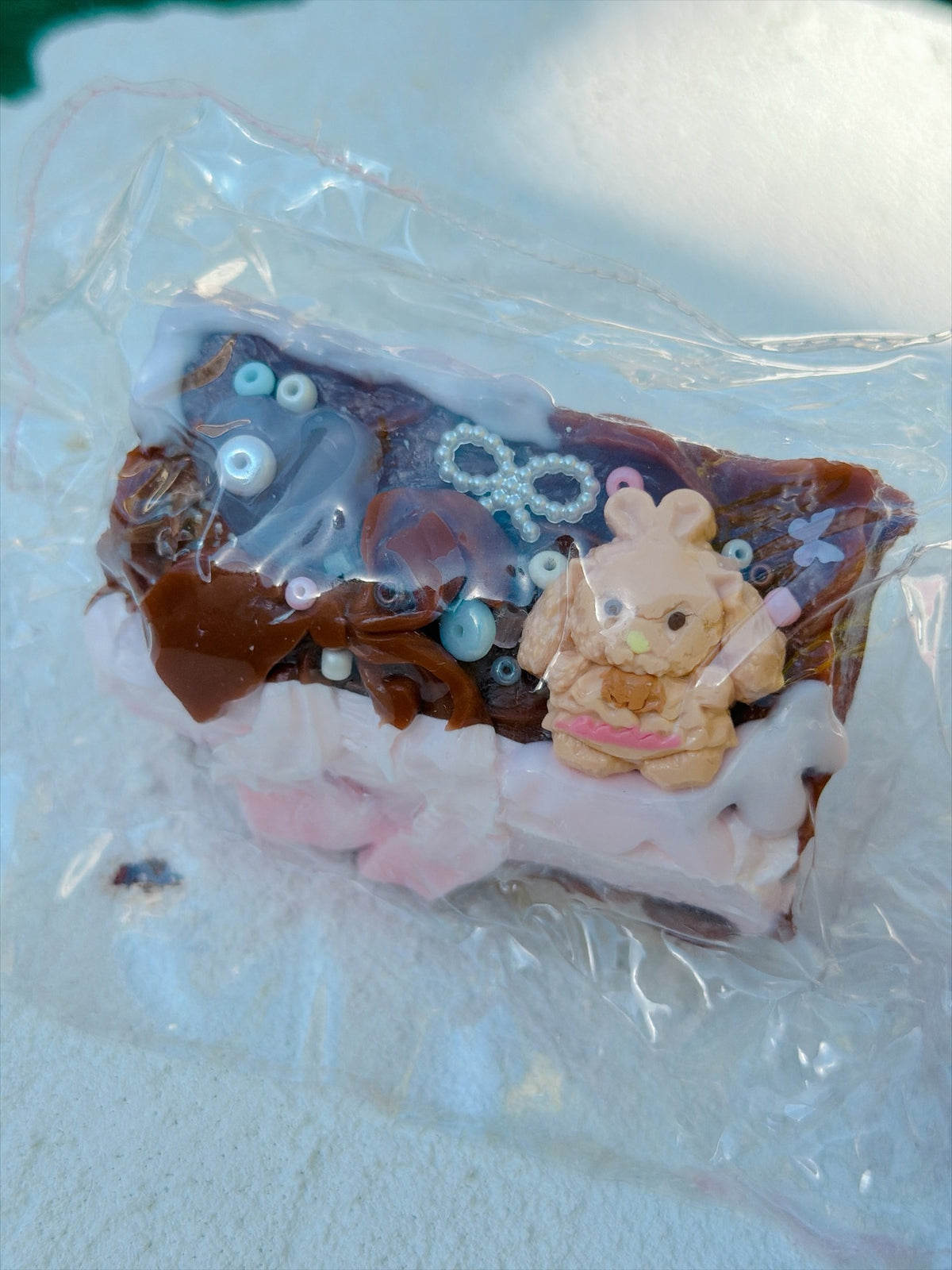 Wonder Village chocolate cake squishy, real photo