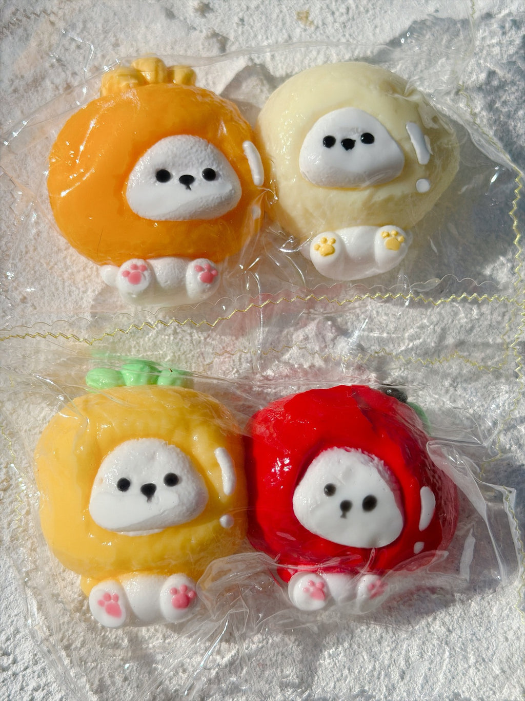 Wonder Village fruit bunny duo squishy, both sets