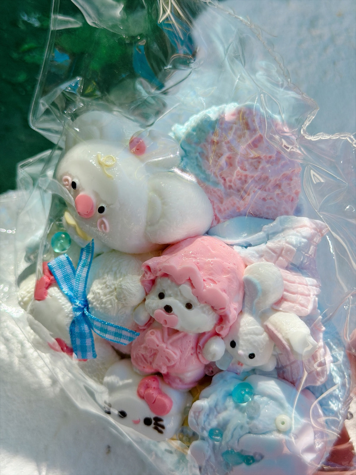 Wonder Village ice cream cone squishy bag, close-up