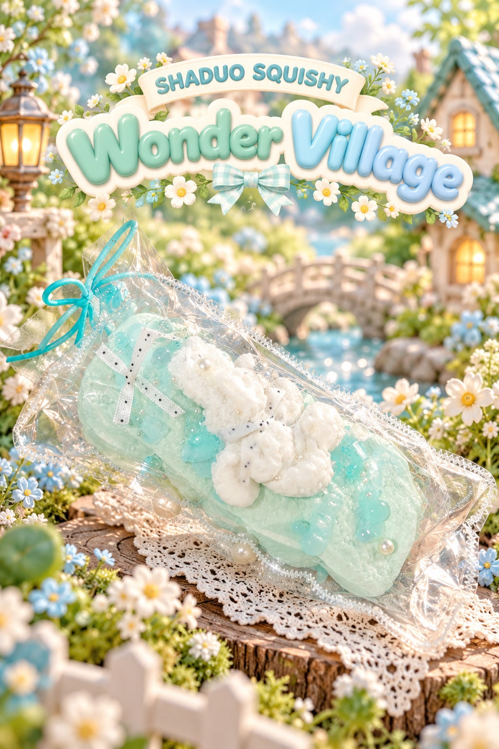 Wonder Village mint bag squishy, AI cover