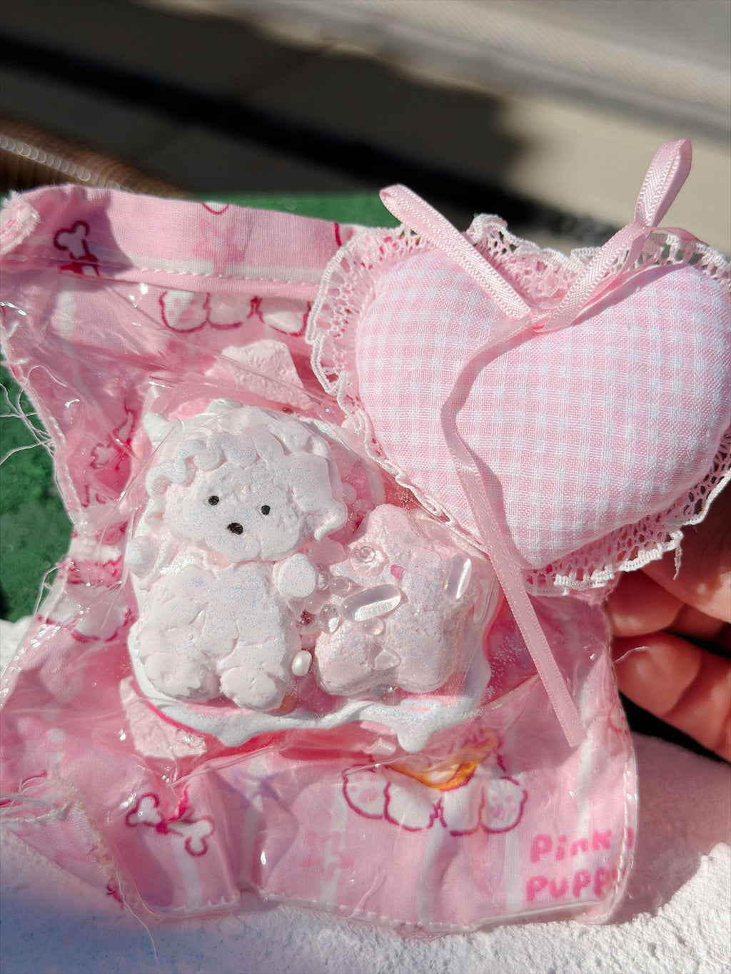 Wonder Village pink puppy squishy, real photo