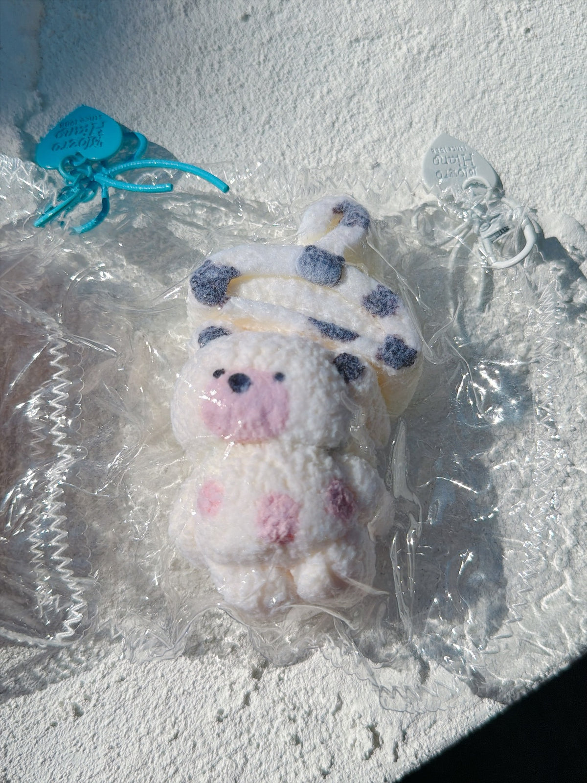 Wonder Village spotted bear squishy, white