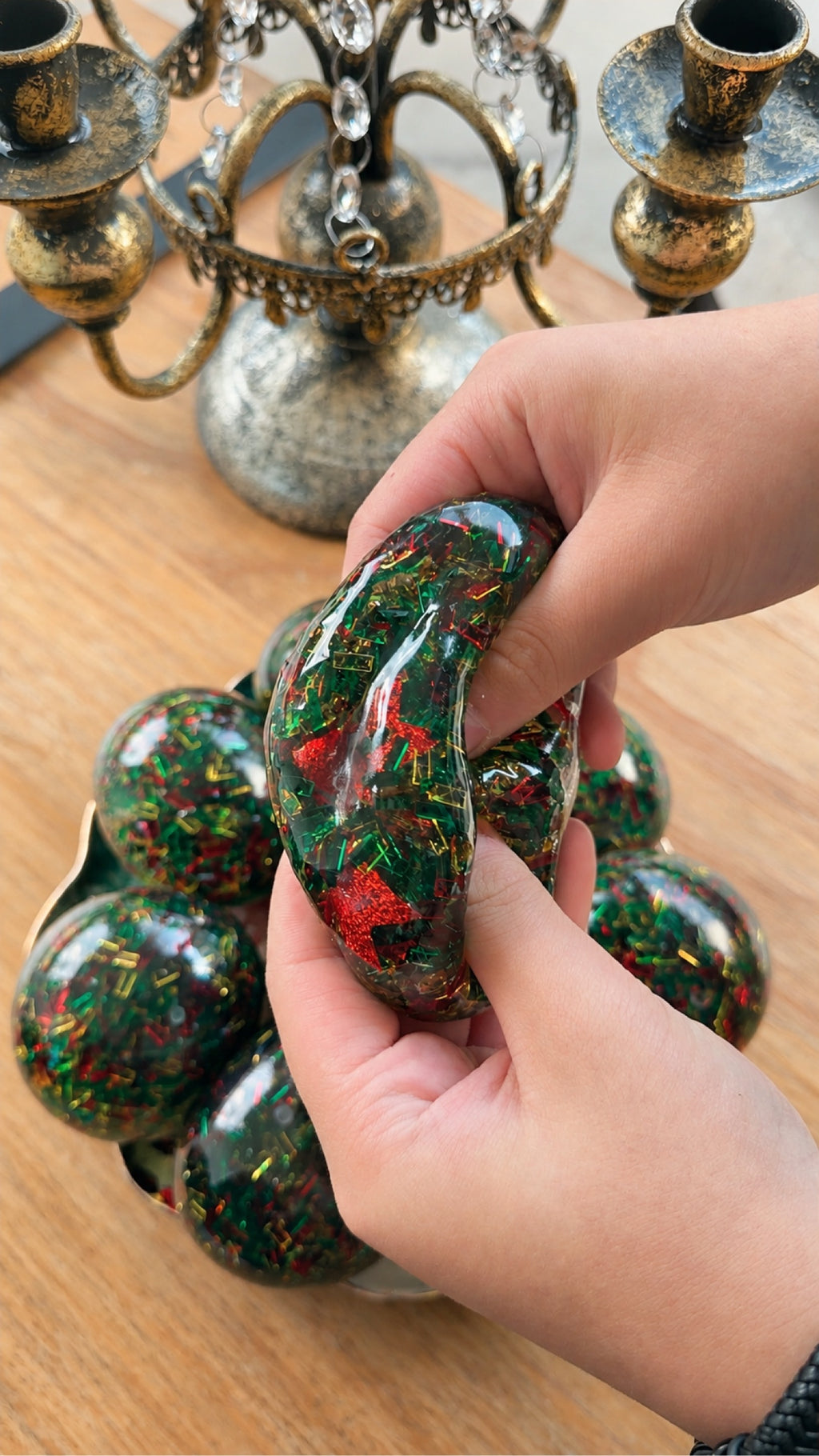 SHADUO Touch Me Series Christmas Confetti Slime Squishy - Limited Edition Sensory Toy